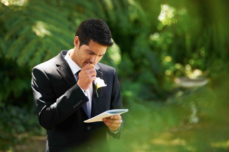 preparando discurso de boda