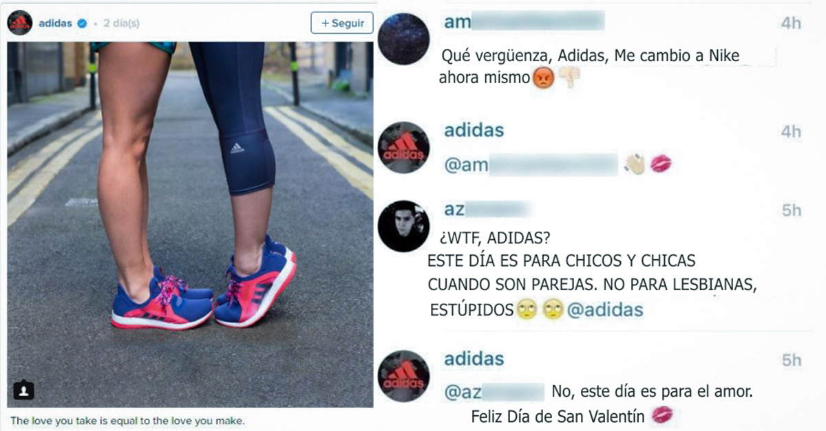 administración descanso Miedo a morir Así respondió Adidas a varios comentarios homofóbicos