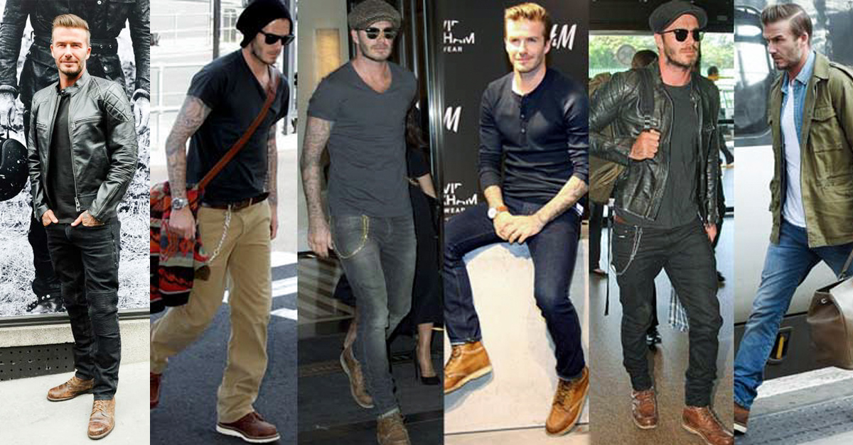 Beckham te ense a a combinar unas botas con otros estilos