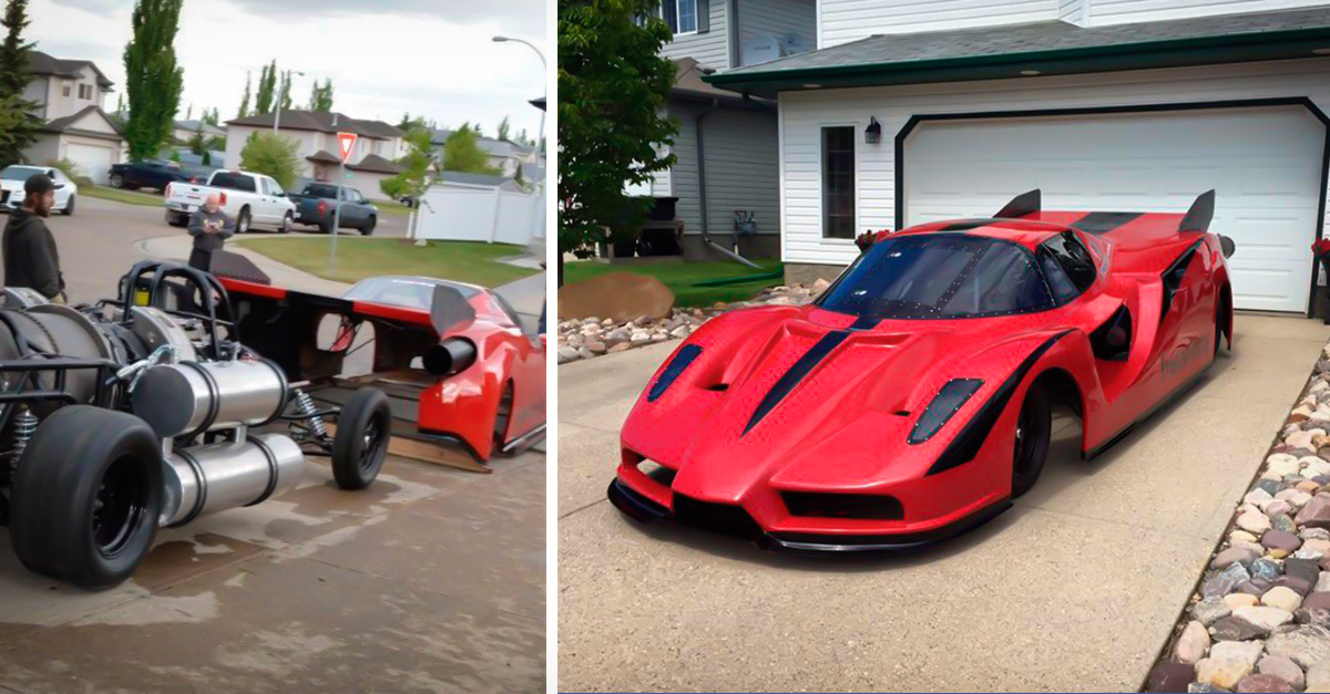 Hombre construye su propio Ferrari Enzo que alcanza 650 kph