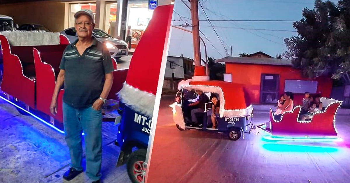 Abuelo Convierte Su Taxi En Un Trineo De Santa Claus