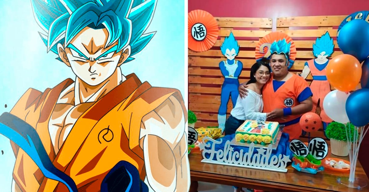 Su novia le hizo una fiesta temática de Dragon Ball