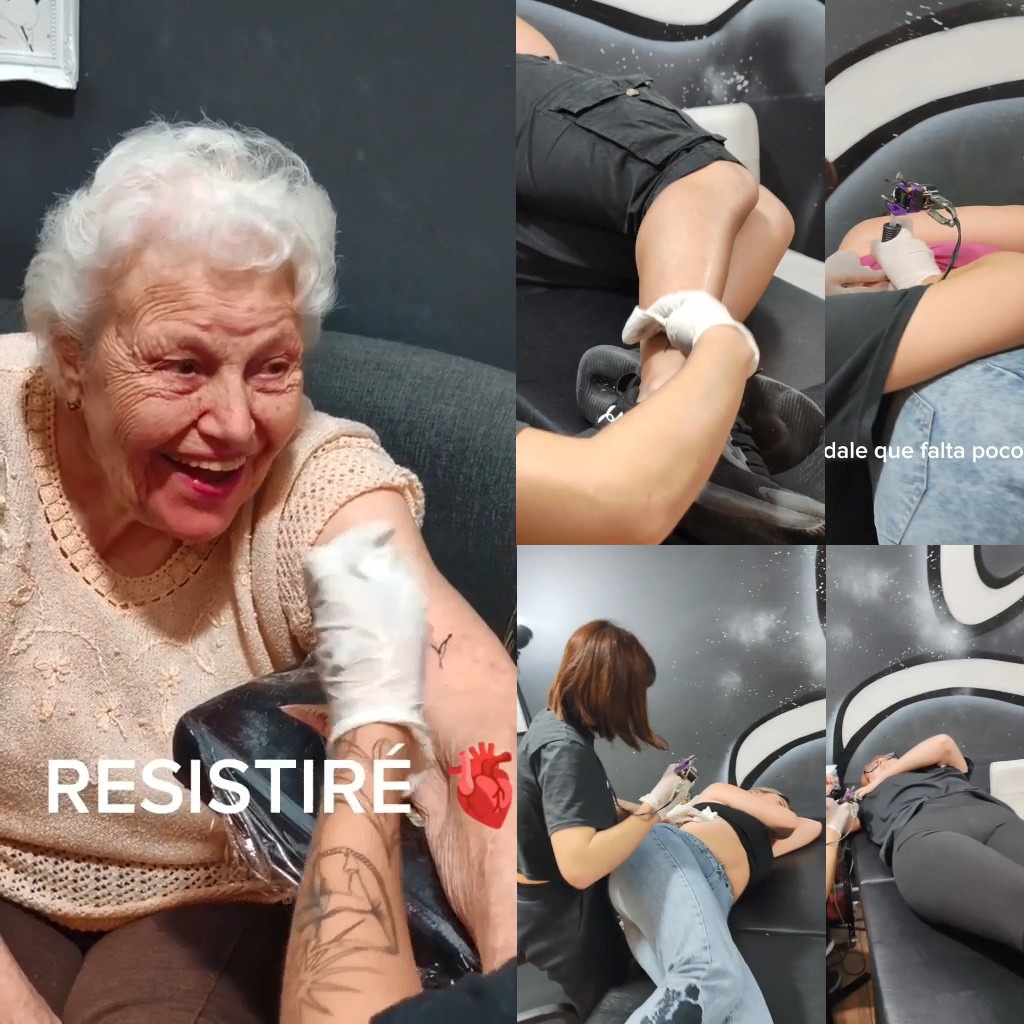 Bisabuela Y Su Primer Tatuaje A Los A Os Con Sus Bisnietos