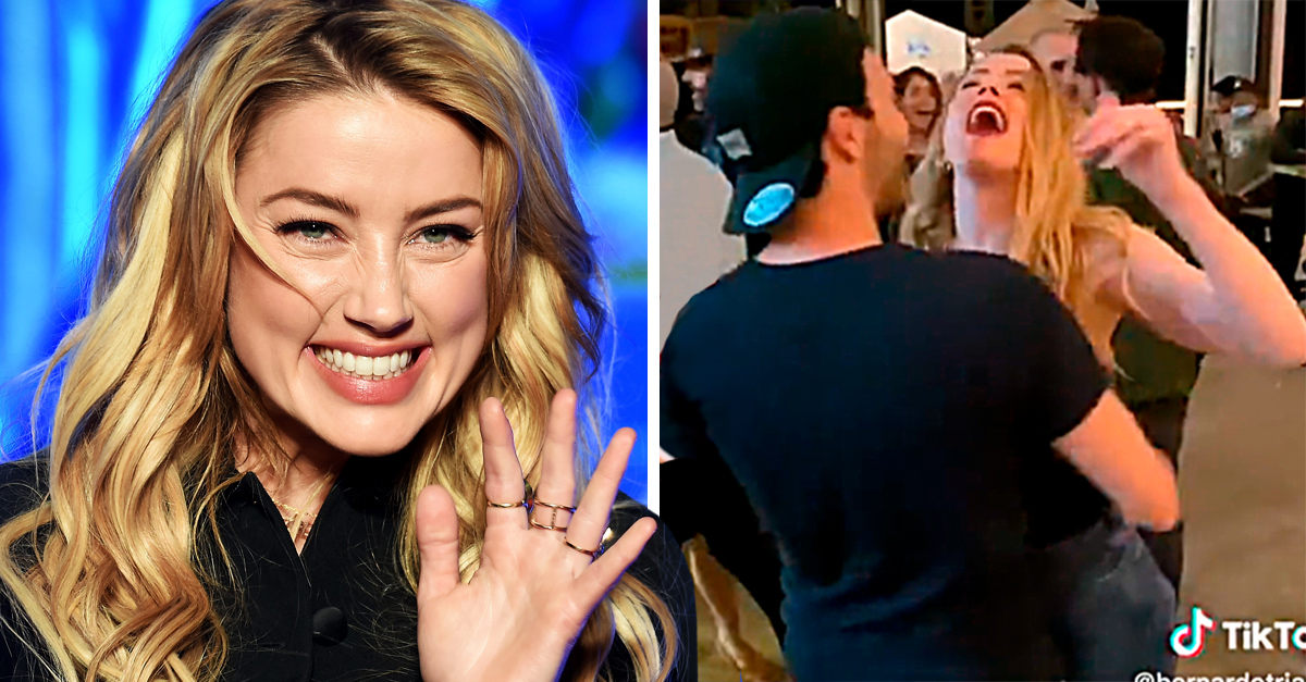 Amber Heard le hace invitación al joven con el que bailó